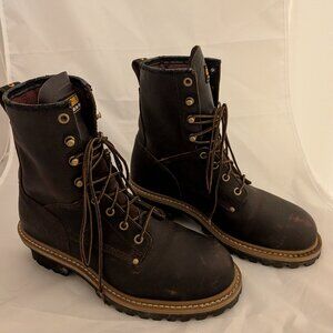 CAROLINA Logger Leather Work Boots Steel Toe Brown CA1421 Womens Size 9 M